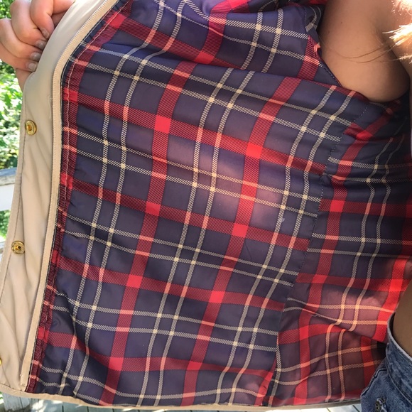 British Khaki Beige Quilted Jacket Size M - Picture 4 of 5